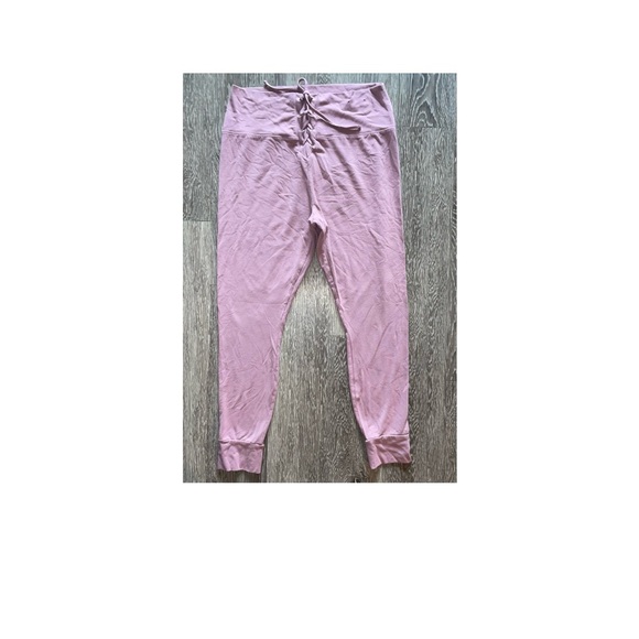NWOT VERA WANG PINK MAUVE JOGGERS WITH TIE FRONT SELLING IN BLACK COLOR TOO - Picture 2 of 7